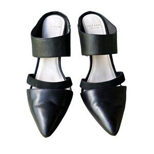 Cole Haan Lexington Pump Heels Stiletto Black Leather Women's Shoes Size‎ 7B